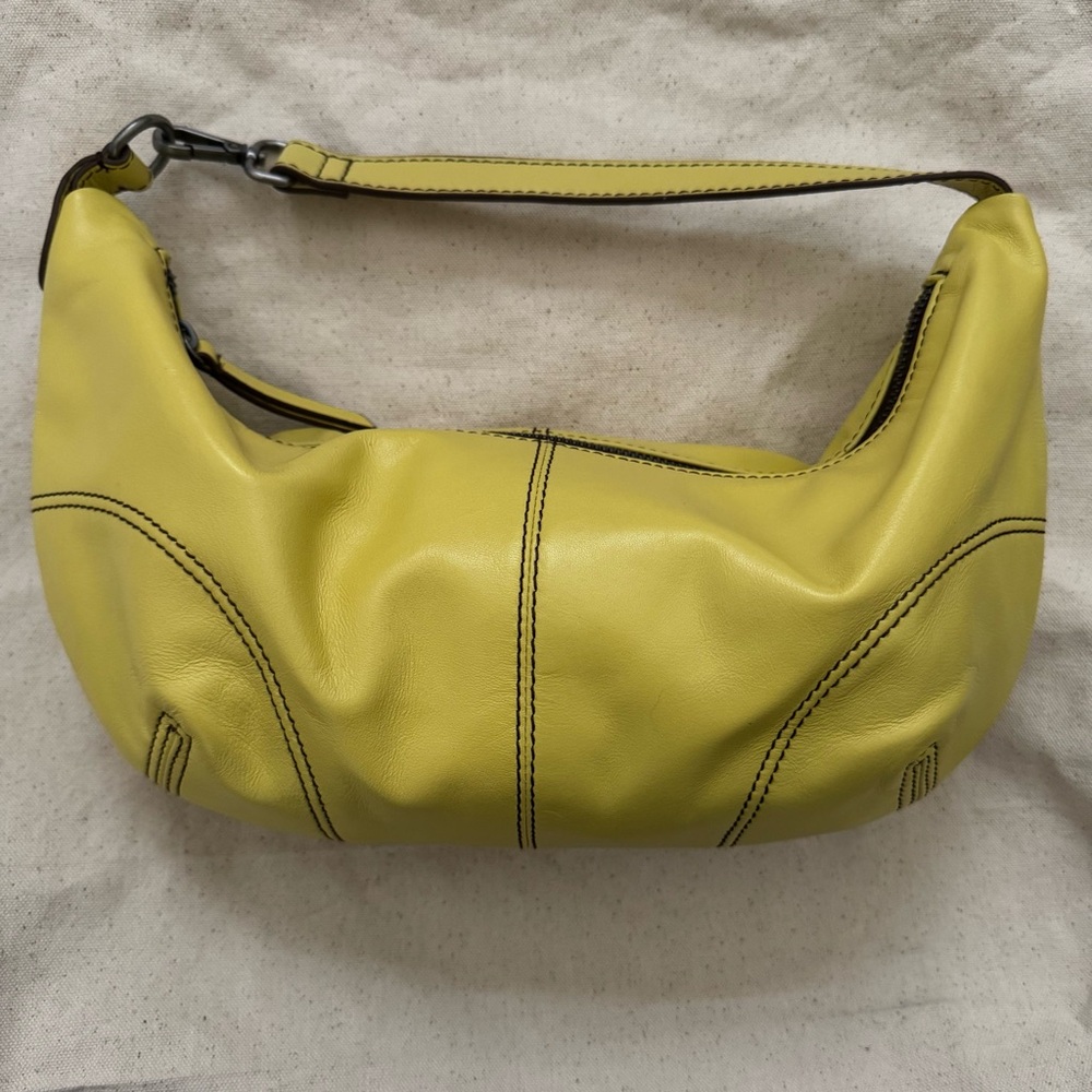 free people yellow leather shoulder bag